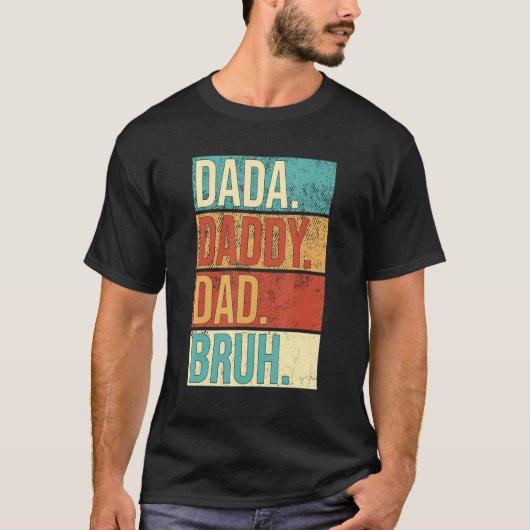 Vaderdag Dada papa Bruh Nummer 1 papa T-shirt (Voorkant)