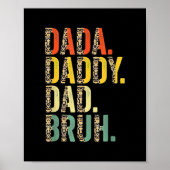 Vaderdag Dada papa Bruh Poster (Voorkant)