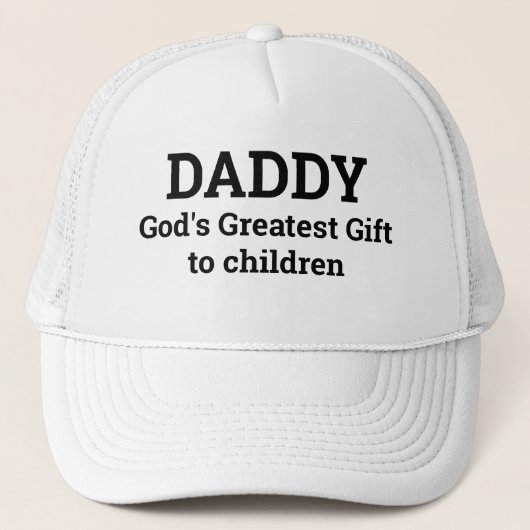 Vaderdag DADDY GOD'S GROOTSTE GIFT Trucker Pet (Voorkant)