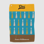 Vaderdag Daddy Stropdassen Naam aanpassen Golfhanddoek (Voorkant)