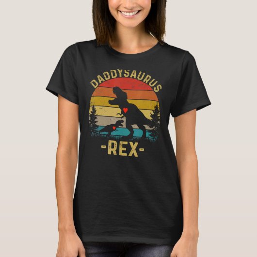 Vaderdag Daddysaurus Dinosaur Daddy Rex Saurus T-shirt (Voorkant)