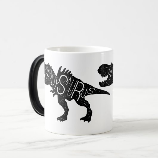 Vaderdag - Daddysaurus Dinosaur Magische Mok (Voorkant links)