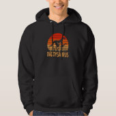 vaderdag Daddysaurus Dinosaur Retro Sun Hoodie (Voorkant)