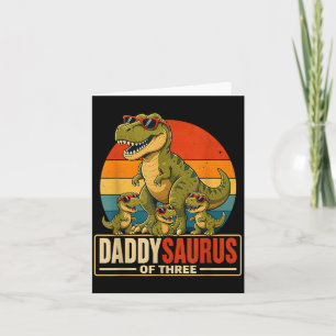 Vaderdag Daddysaurus Vader Van Drie Dinosaurussen Kaart