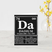 Vaderdag Dadium Periodiek Systeem Grappige Vader Kaart (Gele Bloem)