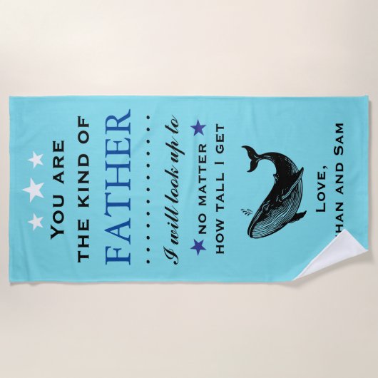 Vaderdag / Dad's verjaardagscadeau Strandlaken (Voorkant)