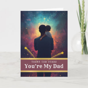 Vaderdag Dank de sterren papa Universum Thema Kaart