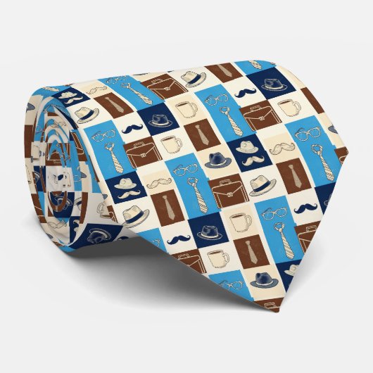 Vaderdag Dapper Dad Patroon Das (Opgerold)
