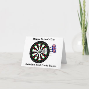Vaderdag dart board en darts kaart