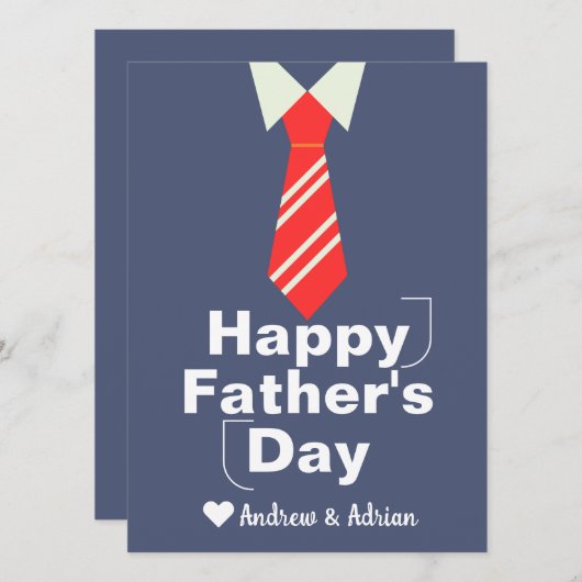 vaderdag, das shirt werk, eenvoudig modern feestdagenkaart (Voorkant / Achterkant)