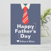 vaderdag, das shirt werk, eenvoudig modern feestdagenkaart (Staand voorkant)