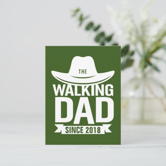 Vaderdag... de lopende vader sinds... briefkaart (Staand voorkant)