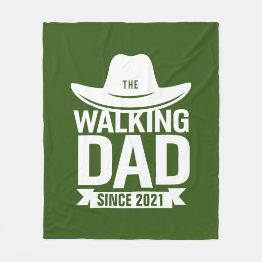 vaderdag... de lopende vader sinds... fleece deken (Voorkant)