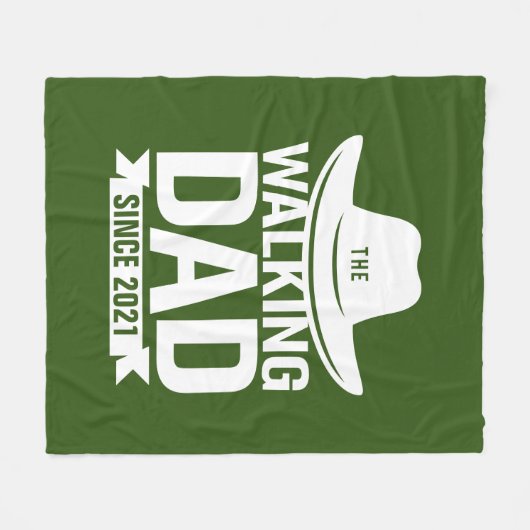 vaderdag... de lopende vader sinds... fleece deken (Voorkant (Horizontaal))