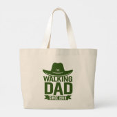 Vaderdag... de lopende vader sinds... grote tote bag (Achterkant)
