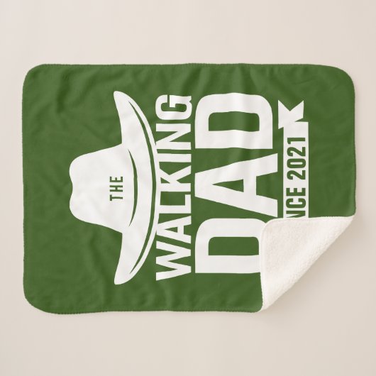 Vaderdag... de lopende vader sinds... sherpa deken (Voorkant (horizontaal))