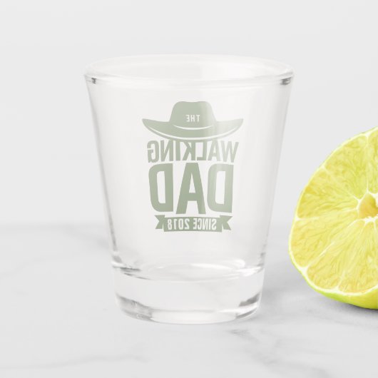 Vaderdag... de lopende vader sinds... shot glas (Achterkant)
