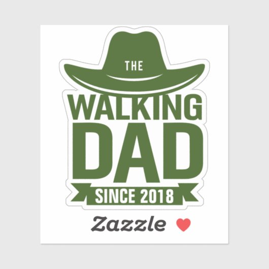 Vaderdag... de lopende vader sinds... sticker (Vel)