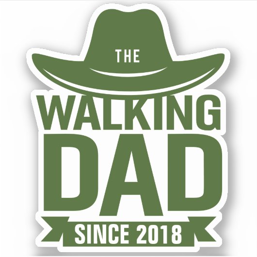 Vaderdag... de lopende vader sinds... sticker (Voorkant)