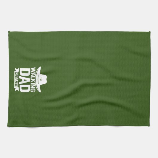 Vaderdag... de lopende vader sinds... theedoek (Horizontaal)