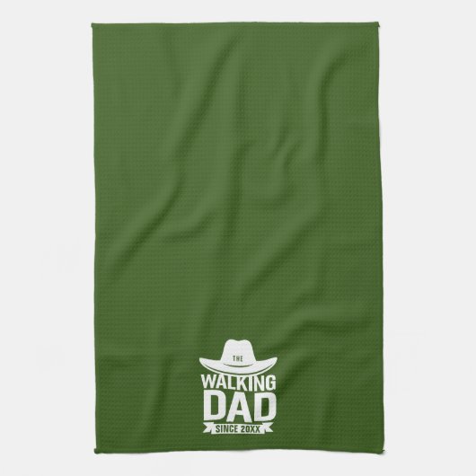 Vaderdag... de lopende vader sinds... theedoek (Verticaal)