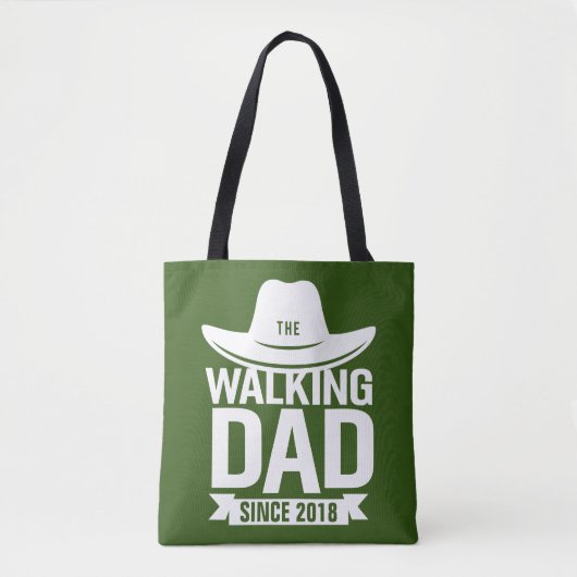 Vaderdag... de lopende vader sinds... tote bag (Voorkant)