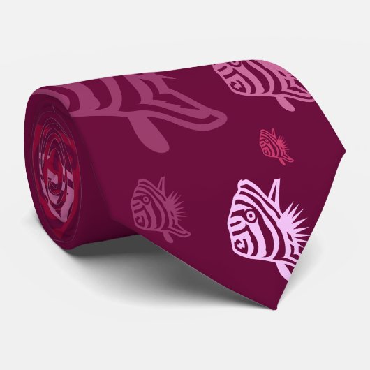 Vaderdag Deep Zee Gevist / Zaltwater Fish Stropdas (Opgerold)