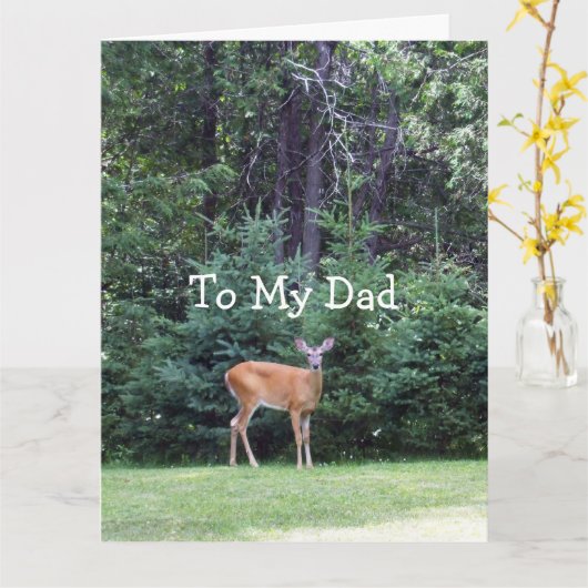 Vaderdag Deer Kaart (Gele Bloem)