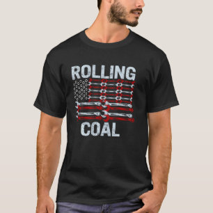 Vaderdag Diesel Car Mechanic Dad Rolling Coal T-shirt