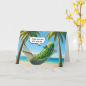 Vaderdag Dill Pickle In een Hangmat Kaart (Gele Bloem)