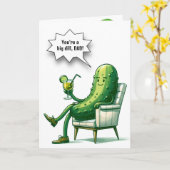 Vaderdag Dill Pickle Met Cocktail Kaart (Gele Bloem)