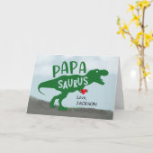 Vaderdag Dinosaurus Papa-Saurus Aangepaste naam Kaart (Gele Bloem)