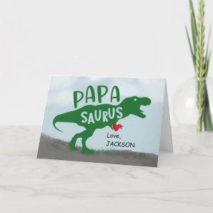 Vaderdag Dinosaurus Papa-Saurus Aangepaste naam Kaart