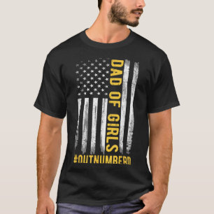 Vaderdag Dochter Kerstmis Vader Van Meisjes Meerde T-shirt