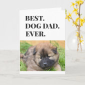 Vaderdag Dog Dad Best Ever Pet Photo Kaart (Gele Bloem)