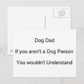 Vaderdag Dog Dad Briefkaart (Voorkant / Achterkant)