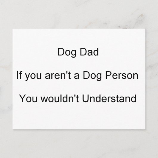 Vaderdag Dog Dad Briefkaart (Voorkant)