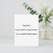 Vaderdag Dog Dad Briefkaart (Staand voorkant)