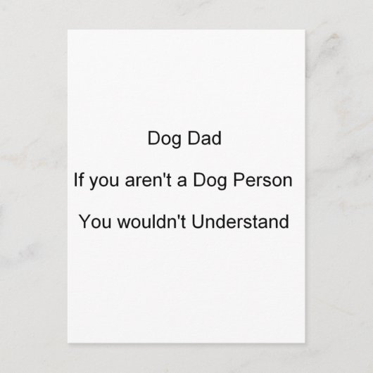 Vaderdag Dog Dad Briefkaart (Voorkant)