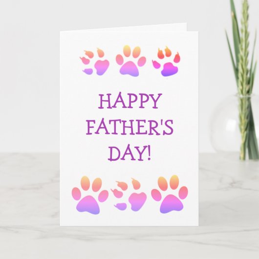 Vaderdag Dog Dad Feestdagen Kaart (Voorkant)