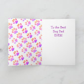 Vaderdag Dog Dad Feestdagen Kaart (Binnen)