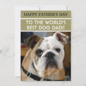 Vaderdag Dog Dad met Custom Photo Kaart (Voorkant)