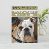 Vaderdag Dog Dad met Custom Photo Kaart (Staand voorkant)