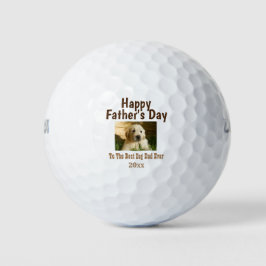 Vaderdag Dog Dad World's Best Ever Pet Photo Golfballen