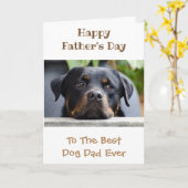 Vaderdag Dog Dad World's Best Ever Photo Kaart (Gele Bloem)