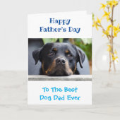Vaderdag Dog Dad World's Best Ever Photo Kaart (Gele Bloem)