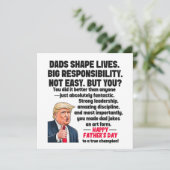 Vaderdag Donald Trump Feestdagenkaart (Staand voorkant)