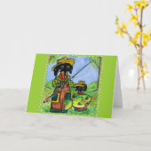 Vaderdag Doxies Kaart (Gele Bloem)
