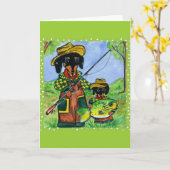 Vaderdag Doxies Kaart (Gele Bloem)