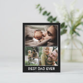 Vaderdag Drie Briefkaart voor fotocollage (Staand voorkant)